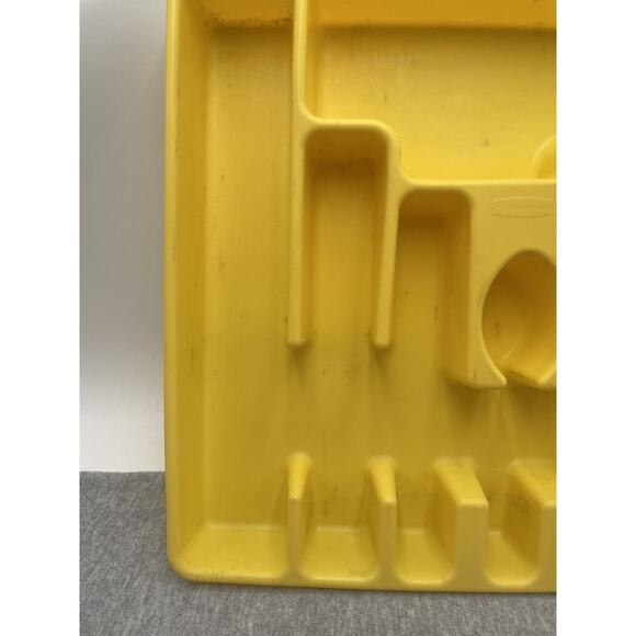 Vintage Rubbermaid 2922 Silverware Tray Utensil Drawer Organizer Retro, YELLOW - Picture 4 of 6